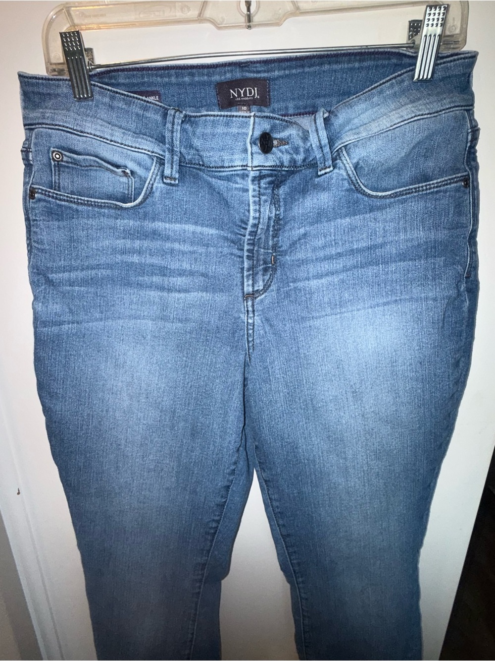 NYDJ Alina Medium Blue Skinny Jeans - Classic Stretch Denim, Size 10